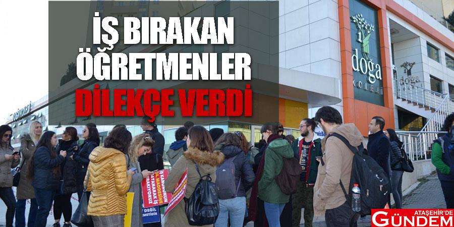 Doğa Koleji’nde iş bırakan öğretmenler dilekçe verdi OGRETMENLER-DILEKCE-VERDI