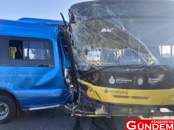 İETT OTOBÜSÜ VE MİNİBÜS ÇARPIŞTI: 1 YARALI atasehir-de-yolcu-minibusune-carpan-iett-14406274_osd
