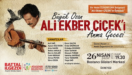 ALİ EKBER ÇİÇEK İÇİN ANMA GECESİ Ali Ekber Çiçek anma gecesi